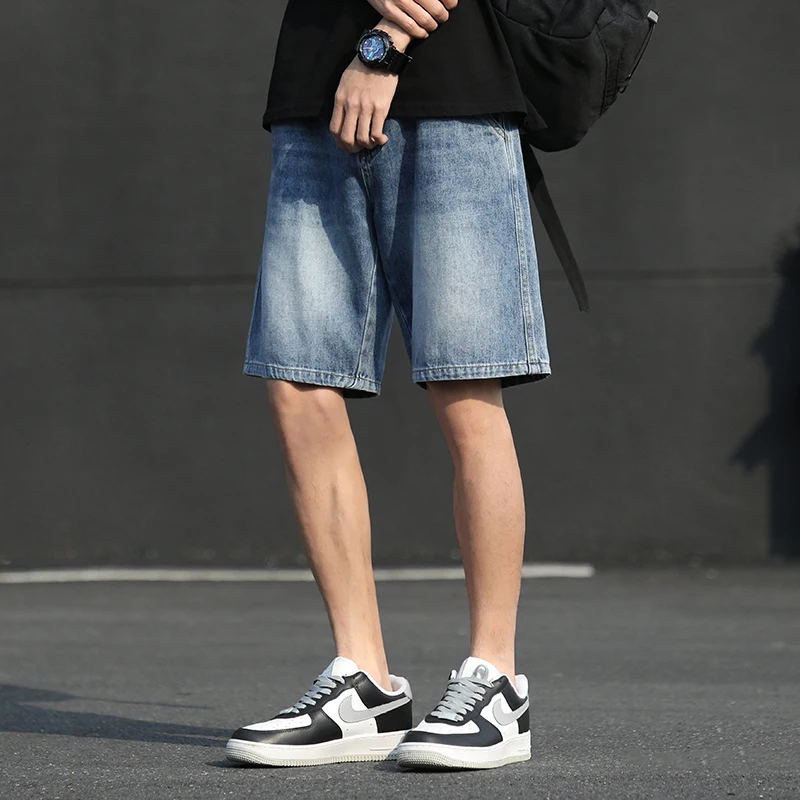 

Новые мужские укороченные джинсы весна-лето 2026: универсальные, свободные, в корейском стиле, трендовые брюки