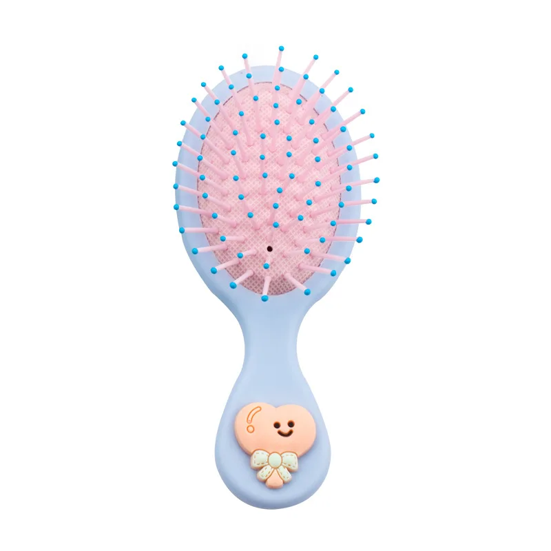 Mini Cartoon Air Bag Comb with Makeup Mirror Ins Cute Girl Moon Air Cushion Comb Head Massage Hairdressing Comb Handle Hair Comb