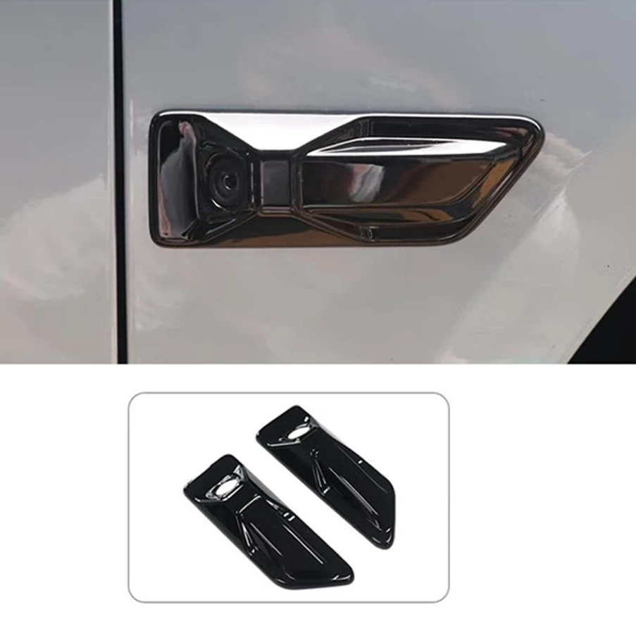 

Автомобильное крыло, боковая защитная крышка для камеры, антихотная декоративная рамка для Geely ZEEKR 001, аксессуары 2021-2023, карбоновый хромированный черный