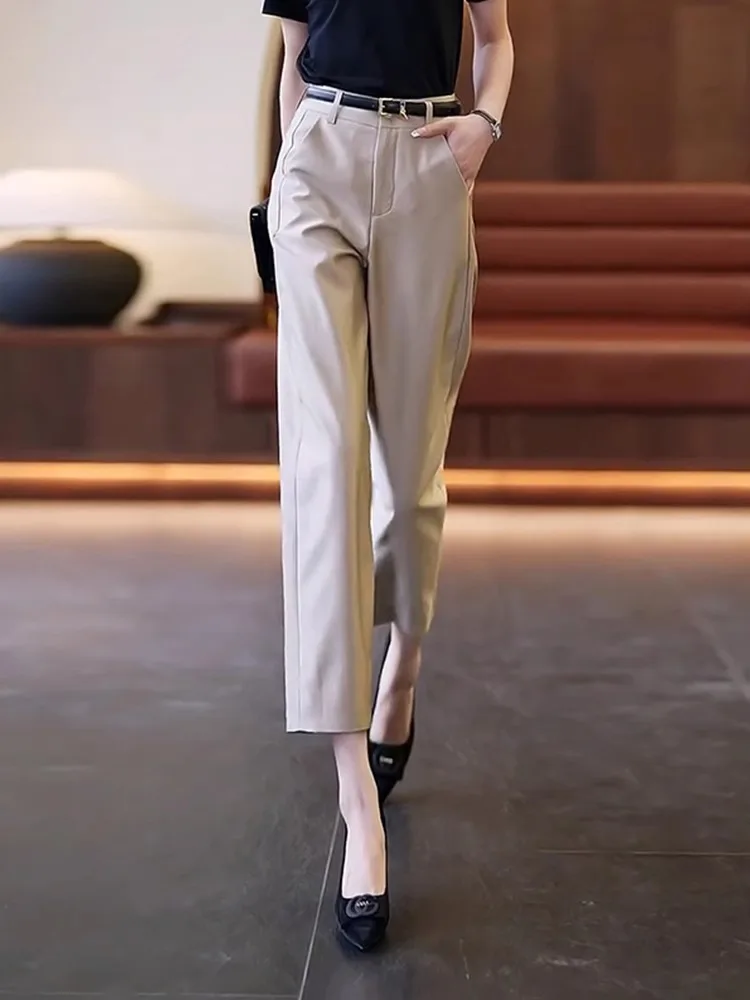 

Women's Harem Pants Spring Summer Casual Pants Slimming Women's Pants Nine-point Suit Pants Straight-leg Pants