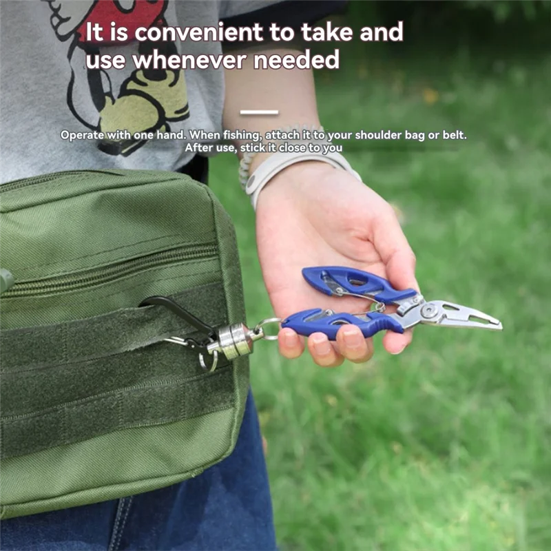 ABPR-Stainless Steel Magnetic Rope Buckle Wire Rope Keychain For Outdoor Fishing, Mountaineering