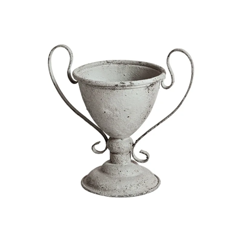 American rural high-end flower arrangement vase decorative ornament home dining table iron high-value light luxury flower ware