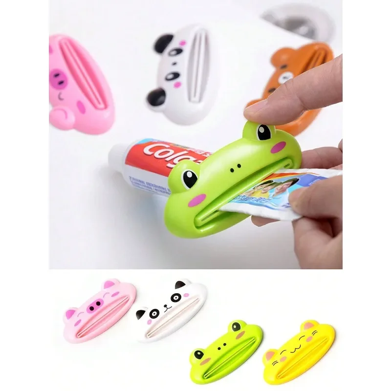 

2pc Cartoon Toothpaste Squeezer, Multi-Function Makeup Tool