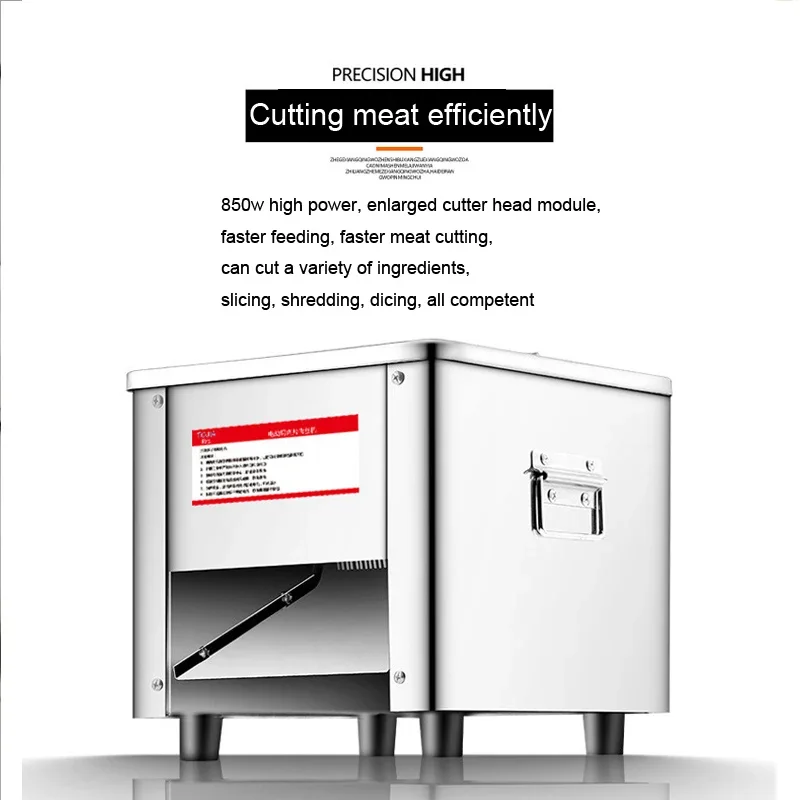 Commercial Deli Food Cutter Slicer Machine Electric Meat Processor for Restaurant Kitchen Meat Processing