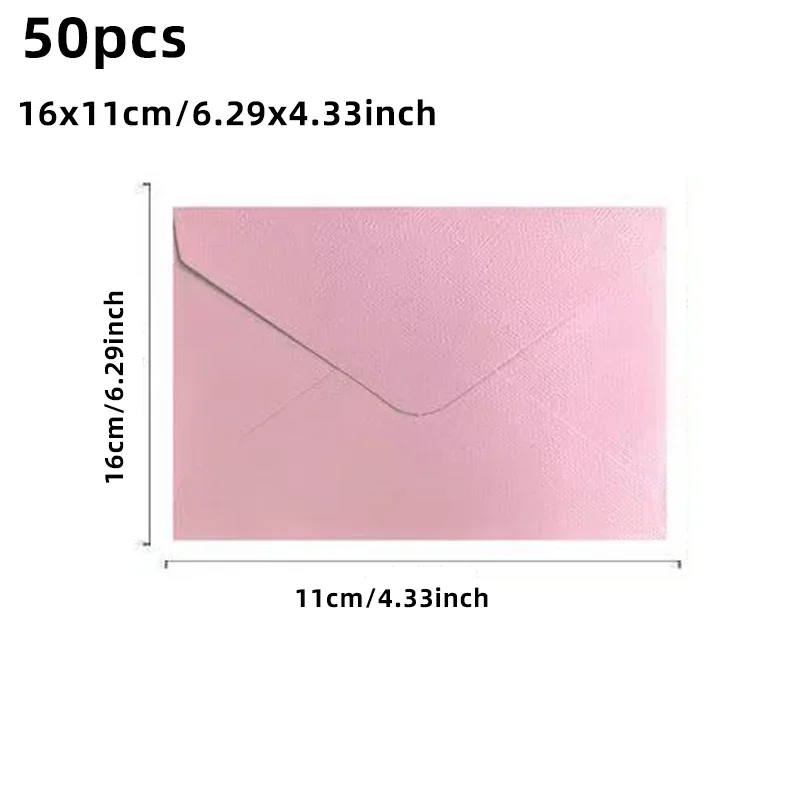 50 stks/partij 20.1x15.1 cm Enveloppen voor Trouwkaarten Business hoogwaardige 250g Textuur Papier Briefpapier Leveringen opbergtas
