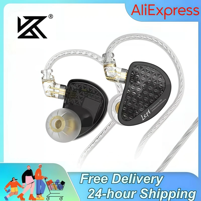 

KZ AS16 Pro HIFI проводные наушники-вкладыши с шумоподавлением спортивная гарнитура 8BA сбалансированный арматурный блок монитор музыкальные наушники