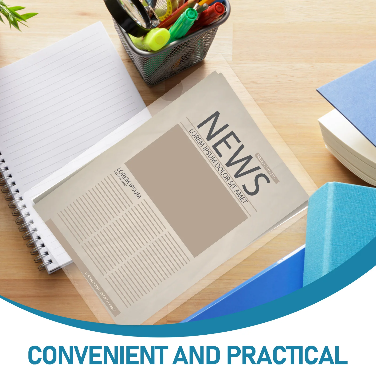 10Pcs A4 Transparent File Containers Tear Proof Document Folders Lightweight Portable Paper Storage Bags for Office Study Use