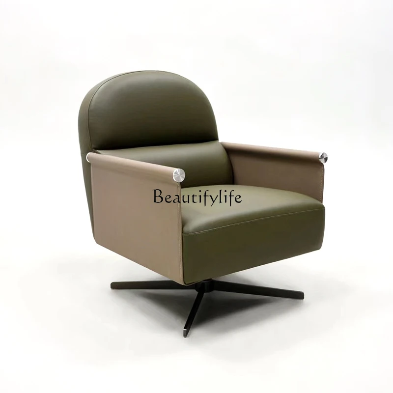 

Italian light luxury single sofa chair simple modern living room balcony bedroom leisure chair