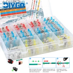 50~400Pcs Solder Seal Sleeve Wire Connectors KIT 3:1 Heat Shrink Insulated Wire Terminals Waterproof Butt Splice Connector