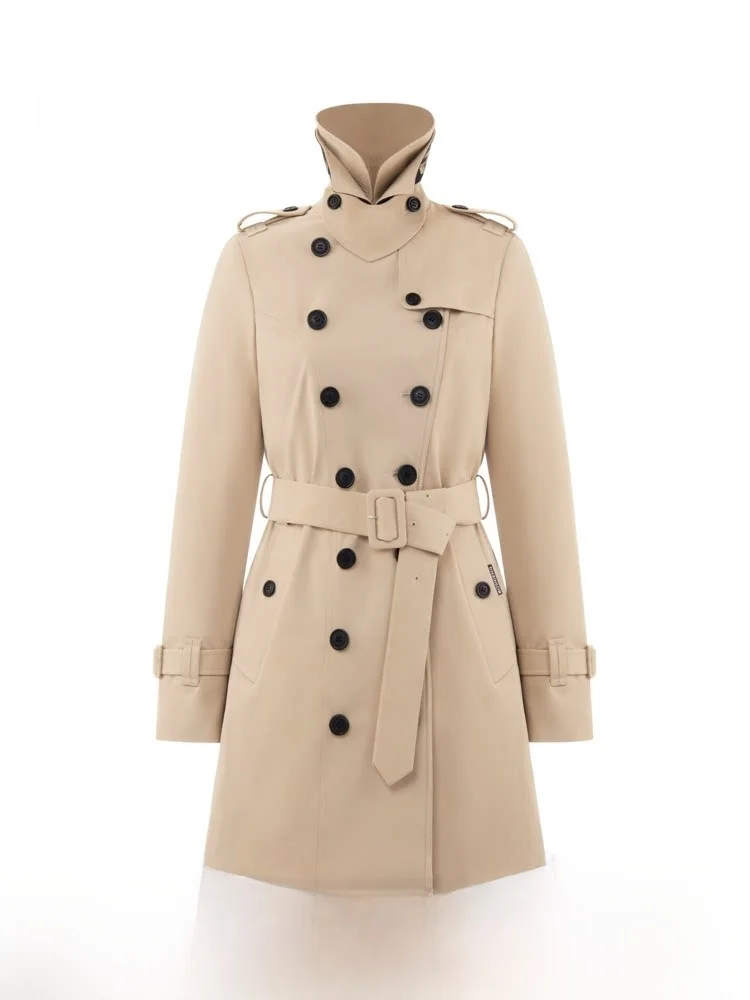 

Bosideng Women's High-Definition Goose down Coat British Style Winter Outerwear Windbreaker Fashionable Commuter Pure Color