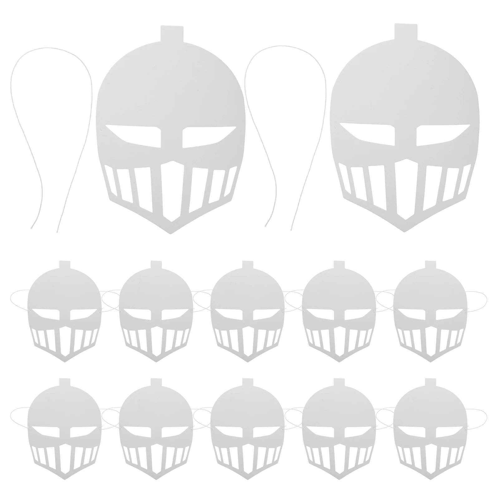 

12pcs Toys Mask Masquerade Blank Face Masks Decorate Material Party Games Student