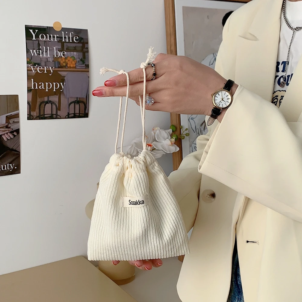 حقيبة برباط مضلعة أحادية اللون ، كيس تعبئة ، حلوى ، مجوهرات ، مستحضرات تجميل ، عملات معدنية ، مفاتيح ، هدايا عيد الميلاد ، حقيبة تخزين #6