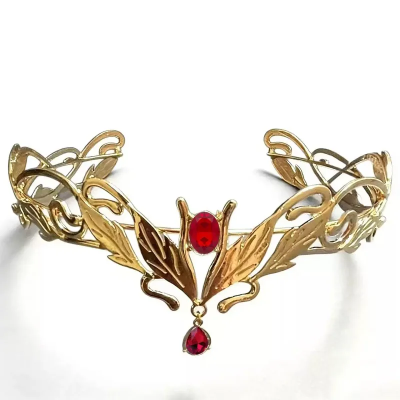 Everbright Store Muse Drop Forehead Cosplay Headgear Alloy Vintage Leaf Headband