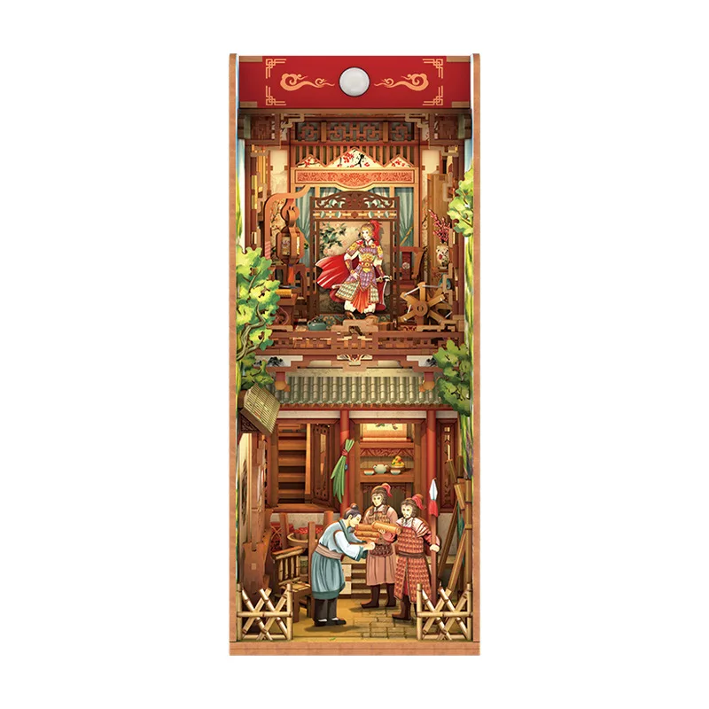 

Induction book change machine fun wooden assembly toy handmade ornament 3d gift