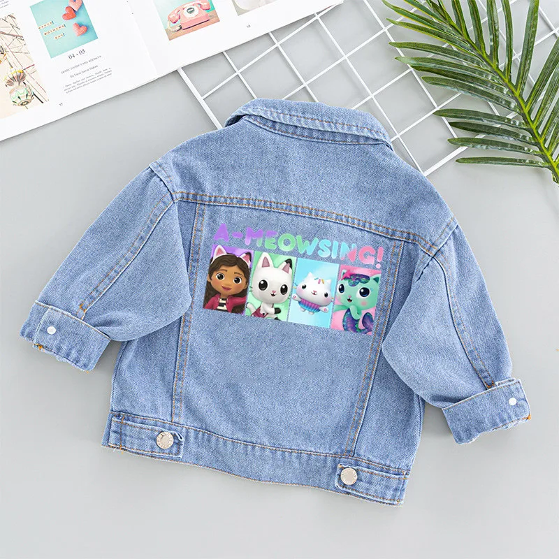 Cute Gabbys Doll House Cartoon Patches for Clothes Heat Transfer Thermal Stickers DIY Kids T shirt Iron on for Women Appliqued