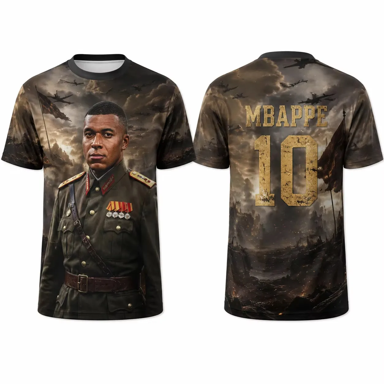 Men's Comfortable Jersey T-Shirt, Mbappe Fan Printed Breathable Jersey