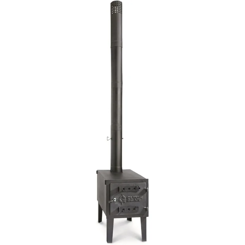 

Large Outdoor Wood Burning Stove Portable With Chimney Pipe For Cooking, Camping, Tent, Hiking, Fishing, Backpacking