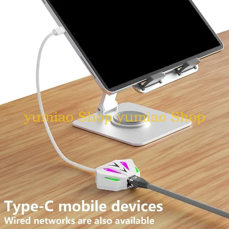 587B USB/Type C to Ethernet Adapter USB to RJ45 Ethernet LAN Networking Adapter Cable 100/10Mbps Converter For PC Laptop
