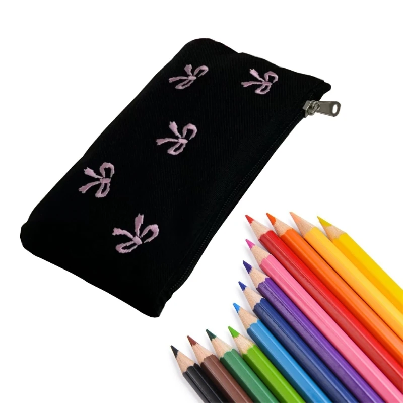 Modna, haftowana torba do przechowywania długopisów motywem baletowym dla studentów i artystów