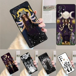 Triple Moon Goddess Hecate Tarot Card phone case Cover For Samsung Galaxy S24 S25 Ultra S21 S22 S10E 10 Plus Note 20 FE S23