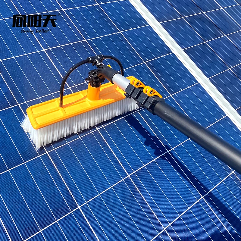 Sunnysmiler Solar panel water fed wash brush   extending window cleaning  with  pole