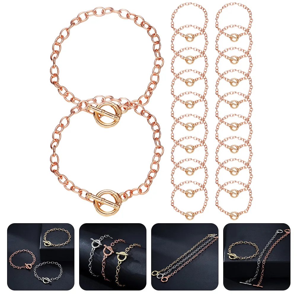 

20Pcs Bracelet Chains High Grade Alloy Durable DIY Bracelet Chains Jewelry Accessories Hand Chain Fashion Jewelry