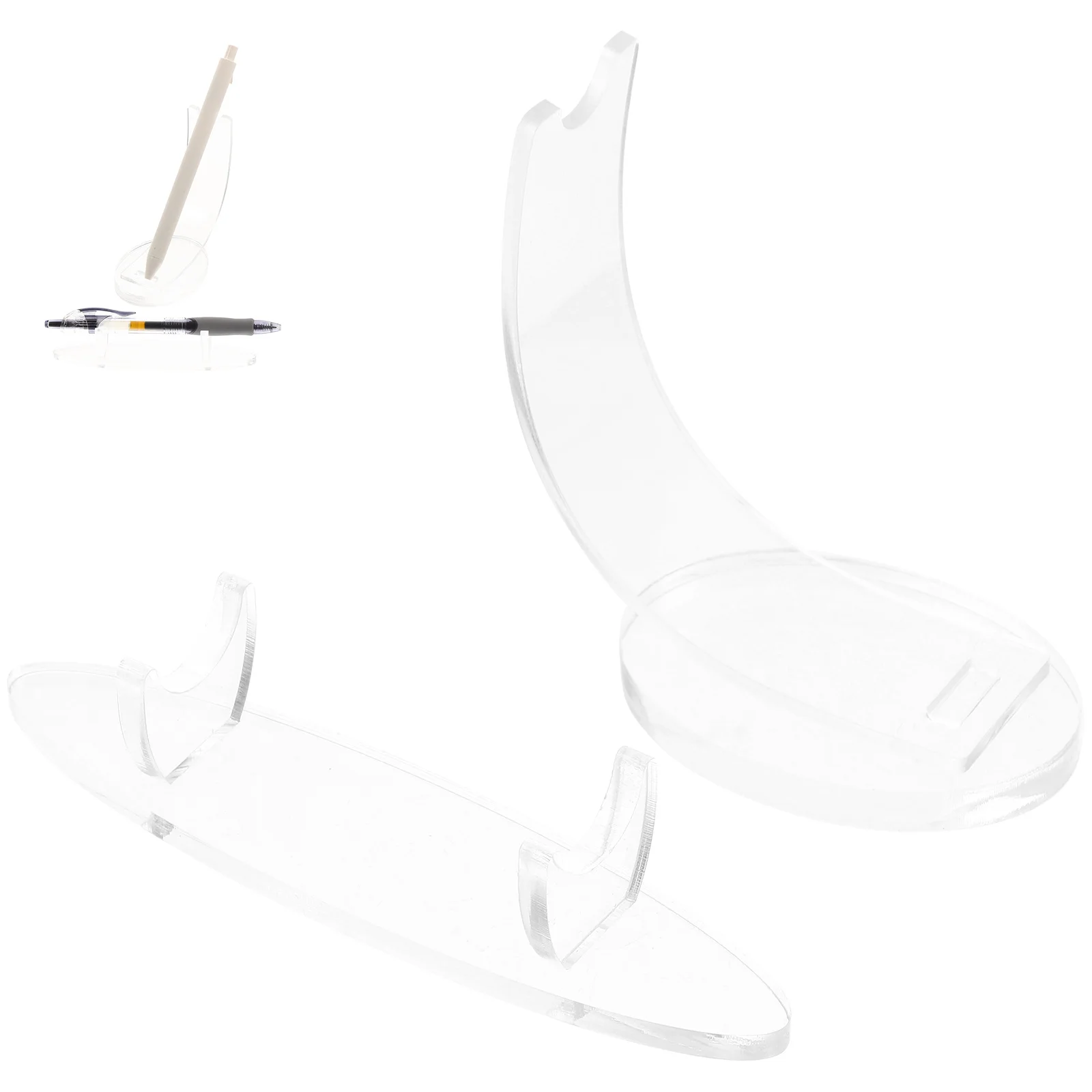 

2Pcs Acrylic Pen Display Stand Pen Storage Rack Makeup Brush Holder Eyebrow Pencil Organizer Nail Art Brush Organizer