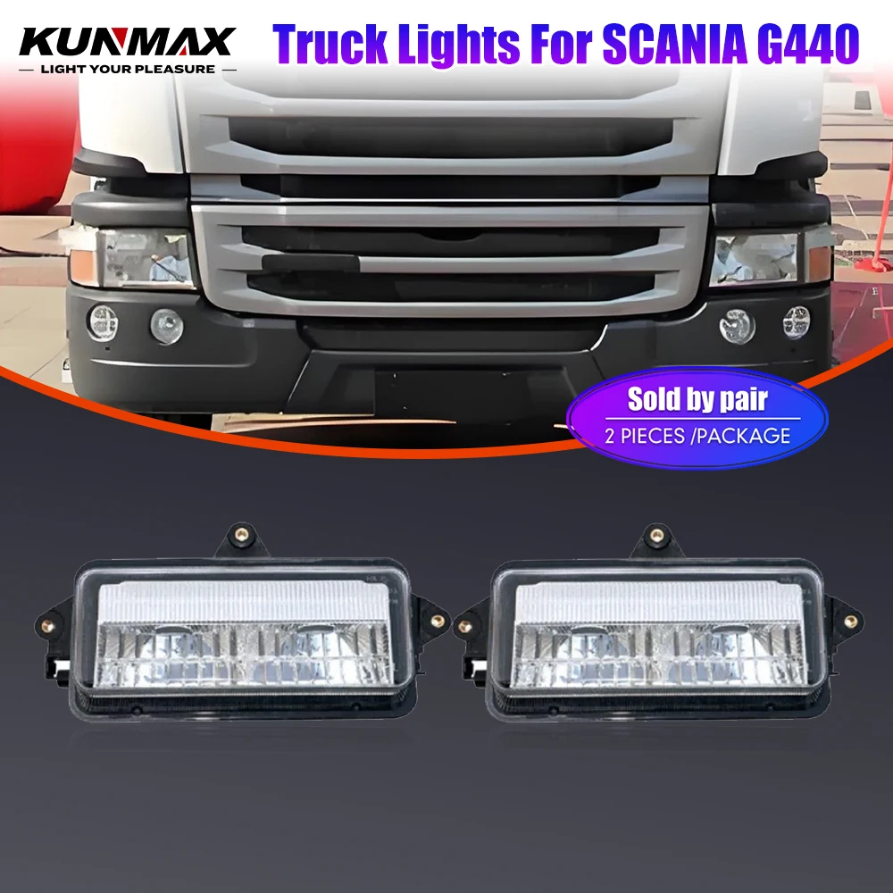

2PCs Heavy Truck AuxiLiary High Beam Lights Driving Lamp For SCANIA G440 Front Bumper Lights