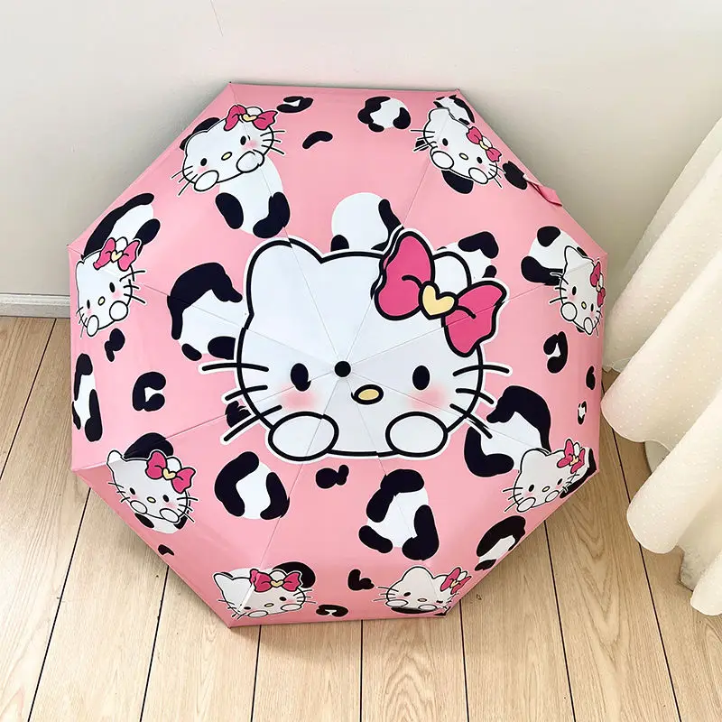 

Sanrio Hello Kitty Anime Kawaii Folding Automatic Umbrella Cute Cartoon Student Sun Protection Rain Automatic Gifts for Kids