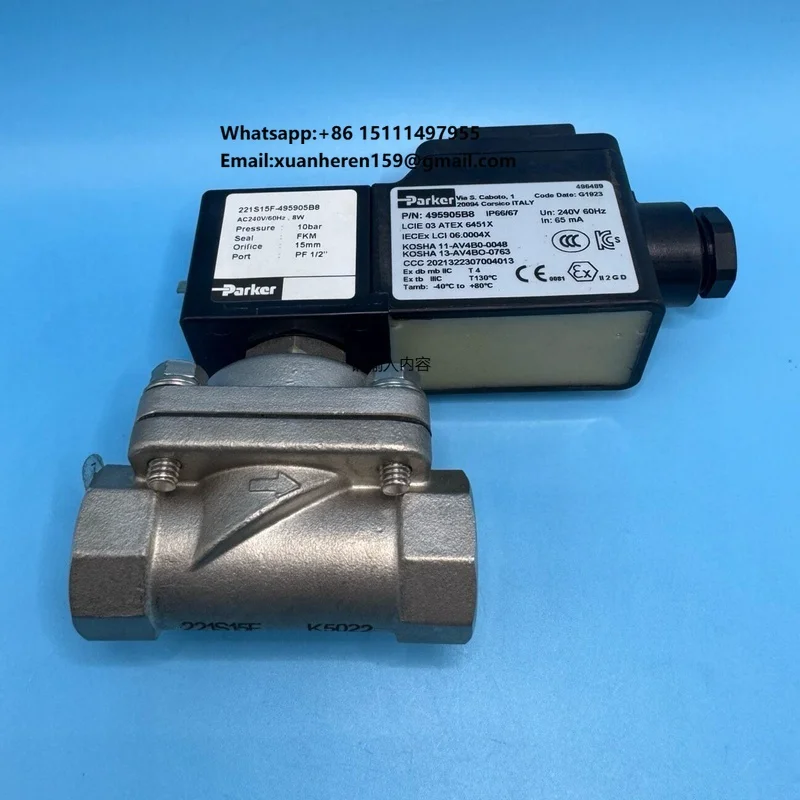 221S15F-495905B8 495905B8 10bar 55mA -40C+80C SolenoidValve PLC