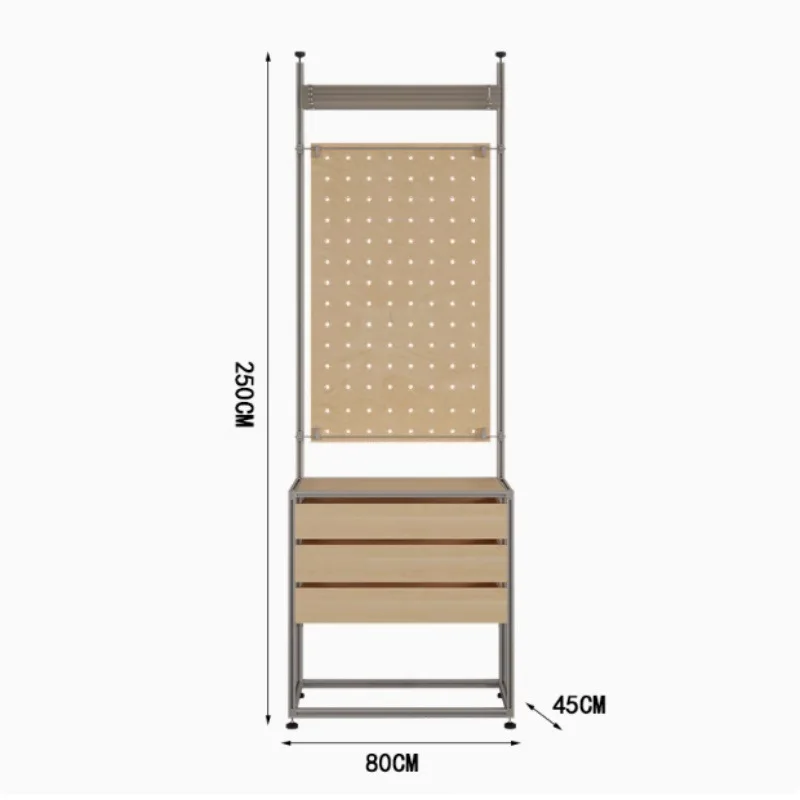 Birch ocean plate aluminum profile rack, floor-to-ceiling storage drawer display storage cabinet, crevice layered rack