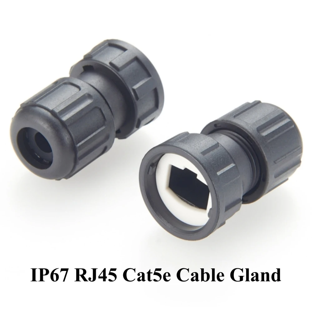 

IP67 RJ45 Cable Gland Waterproof Cat5e Ethernet Quick Release Cord Grip Connector Bayonet Lock Network LAN Grommet Protector