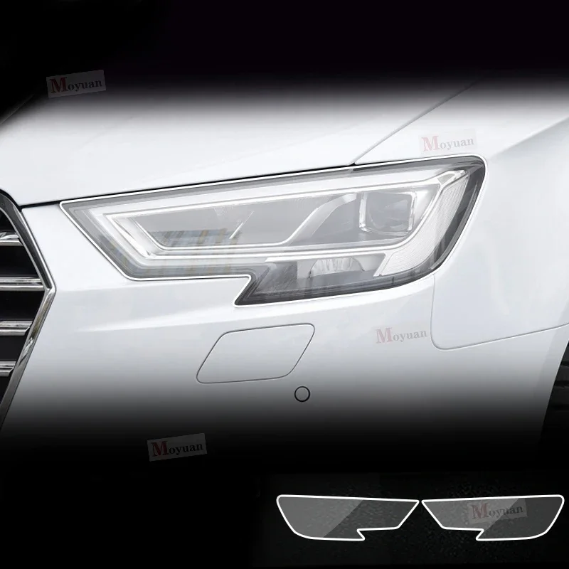 

2 Pcs Car Headlight Protective Film Headlamp Restoration Transparent Black TPU Sticker For Audi A3 2017 2018 2019 Accessories