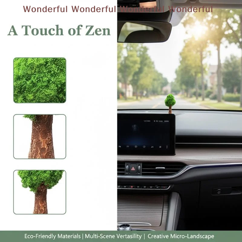 Dashboard Screen Decoration 1PC Creative Tree Ornament Car Display Decor For Elegant Vehicle Interior Ambience