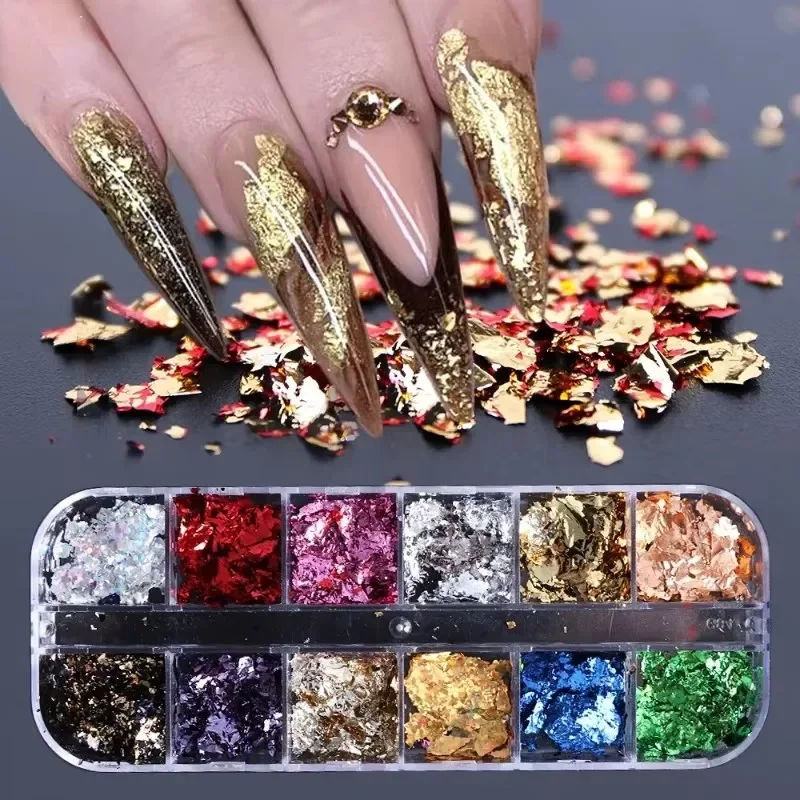 500 Sheets Imitation Gold Silv - Nail Art Gold ulasan dan harga
