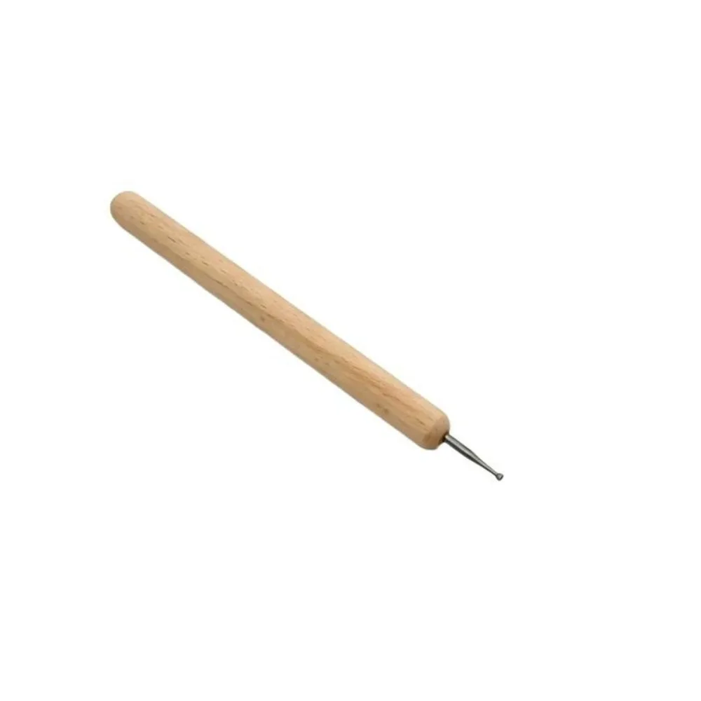 Wooden Handle Wire Rounder Tool Stainless Steel Polishing Tip Wire Deburring Tool Fine Finish Steel Cup Bur Wire Smoother Kit