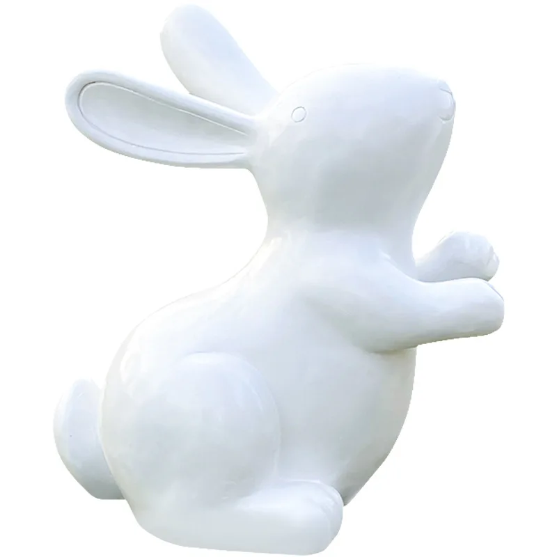 

Outdoor cartoon abstract rabbit fiberglass sculpture ornament