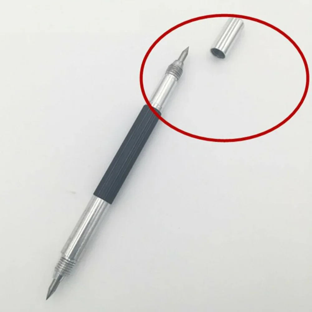 Double Ended Carbide Scribing Pen With Steel Tip For Marking Hard Materials Including Stainless Steel And Glass