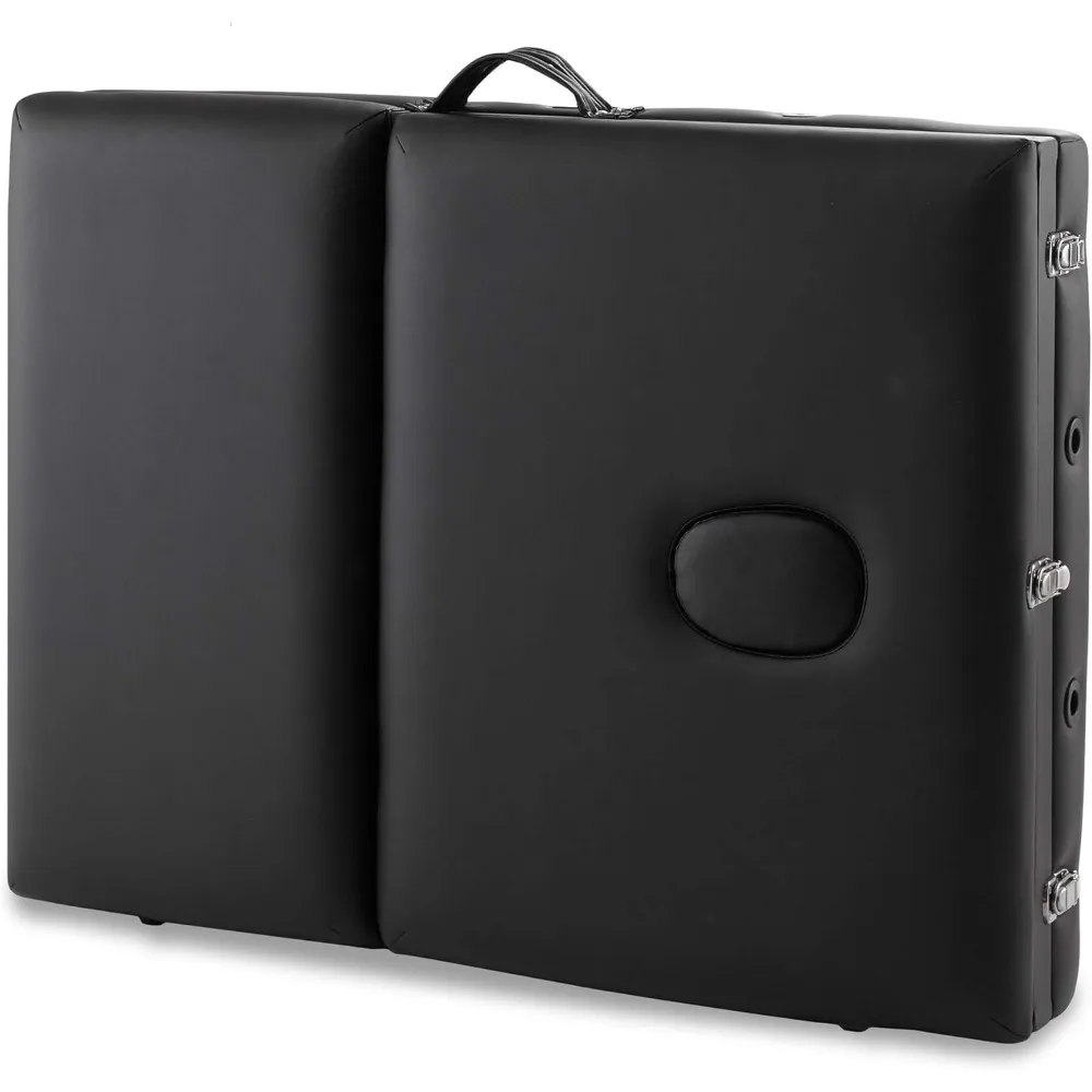 طاولة تدليك احترافية خفيفة الوزن ثلاثية الطي مع أرجل من الألومنيوم - تتضمن مسند الرأس ومهد الوجه ومسند الذراع #4