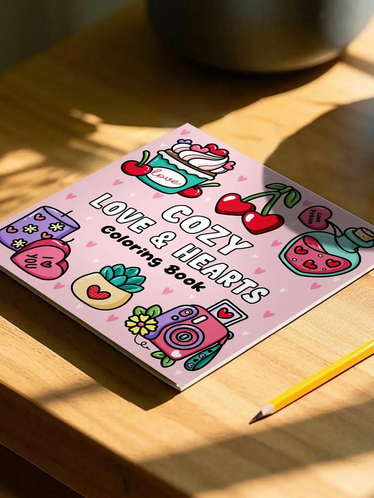 Cosy Love Hearts Kleurboek Educatief Ontspanning Cadeau Graffiti Schilderboek Doodles Boek Ontspanningsactiviteiten voor volwassenen - afbeelding 2