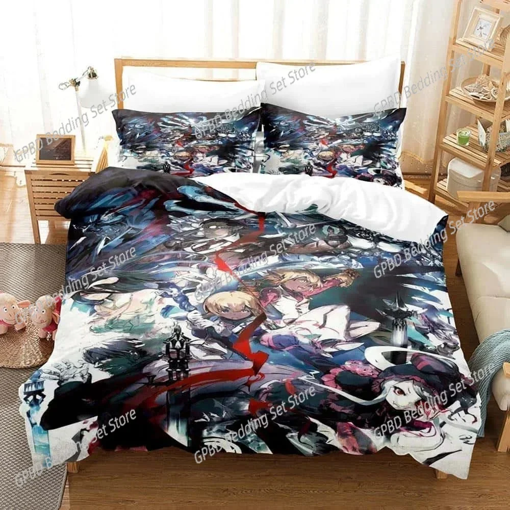

Skeleton Anime OVERLORD Bedding Set Boys Girls Twin Queen Size Duvet Cover Pillowcase Bed Boys Adult Fashion Home Textileextile