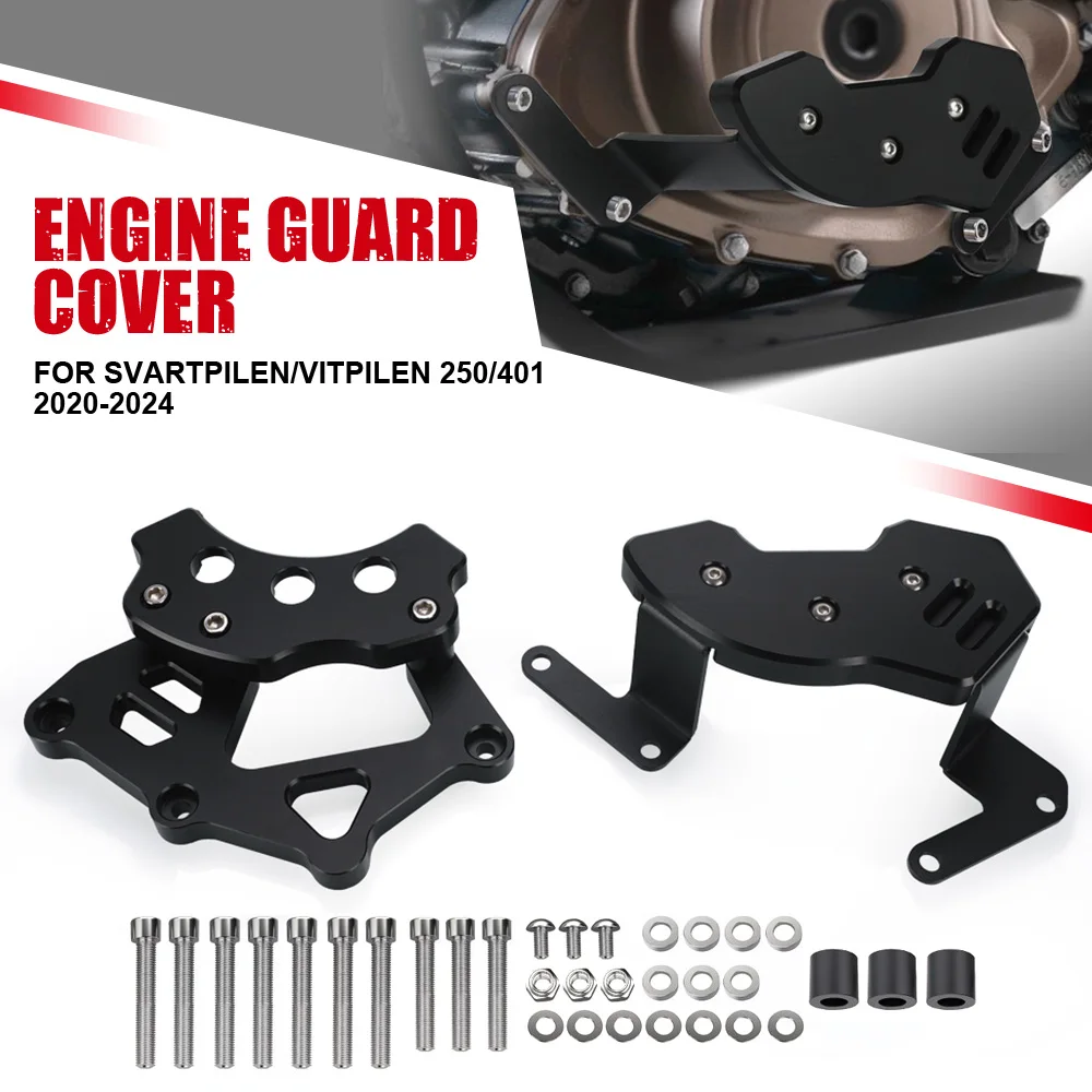 

For Husqvarna Svartpilen/Vitpilen 250/401 2020 2021 2022 2023 2024 Motorcycle Engine Guard Left And Right Engine Clutch Cover