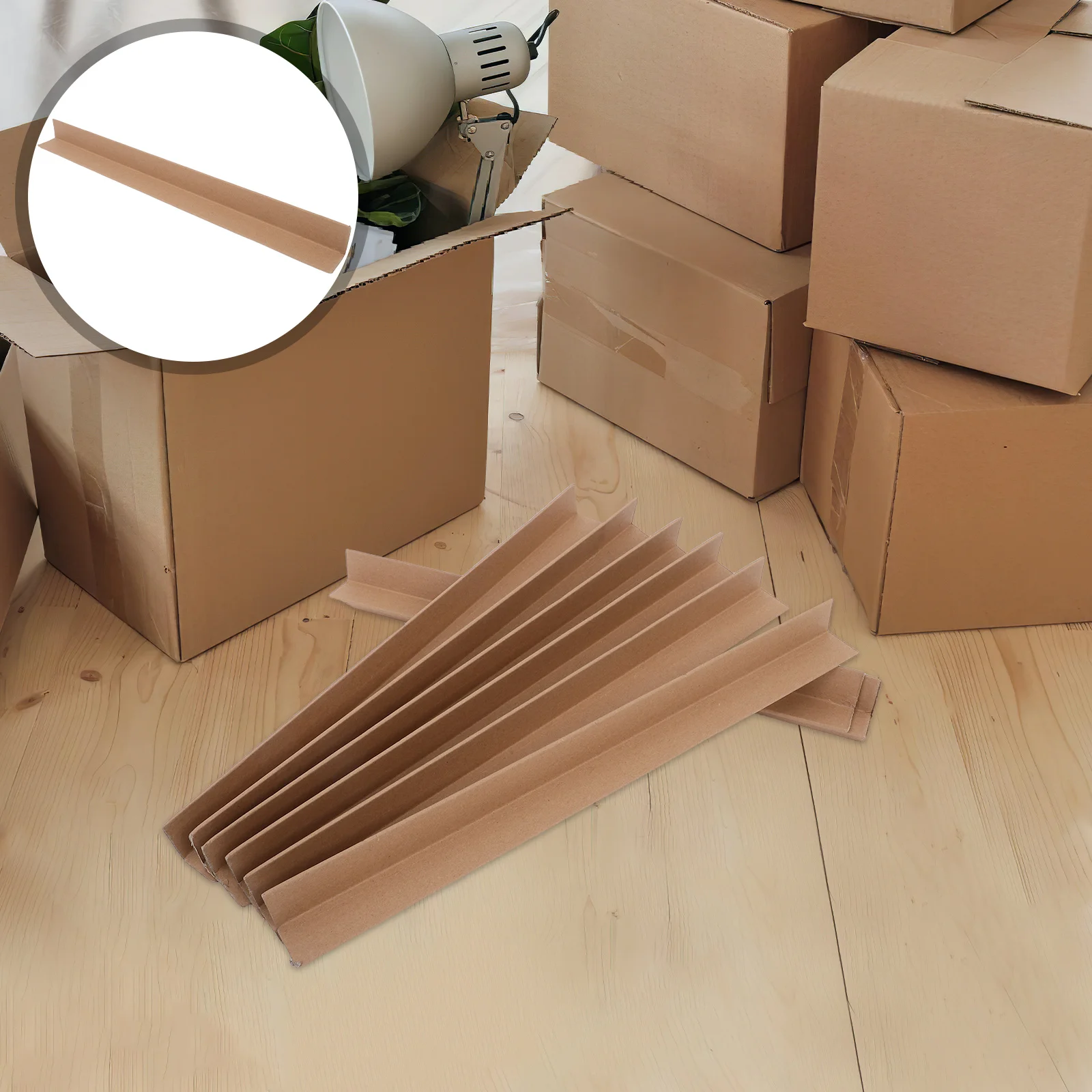 

20Pcs Cardboard Corner Protectors Heavy Duty L-Shaped Packaging Edge Guards for Shipping Boxes Furniture Moving Packing Frame