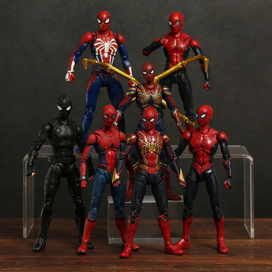SHF SpiderMan bewegliche Actionfigur PVC-Modellfigur Spielzeug zusammenbauen