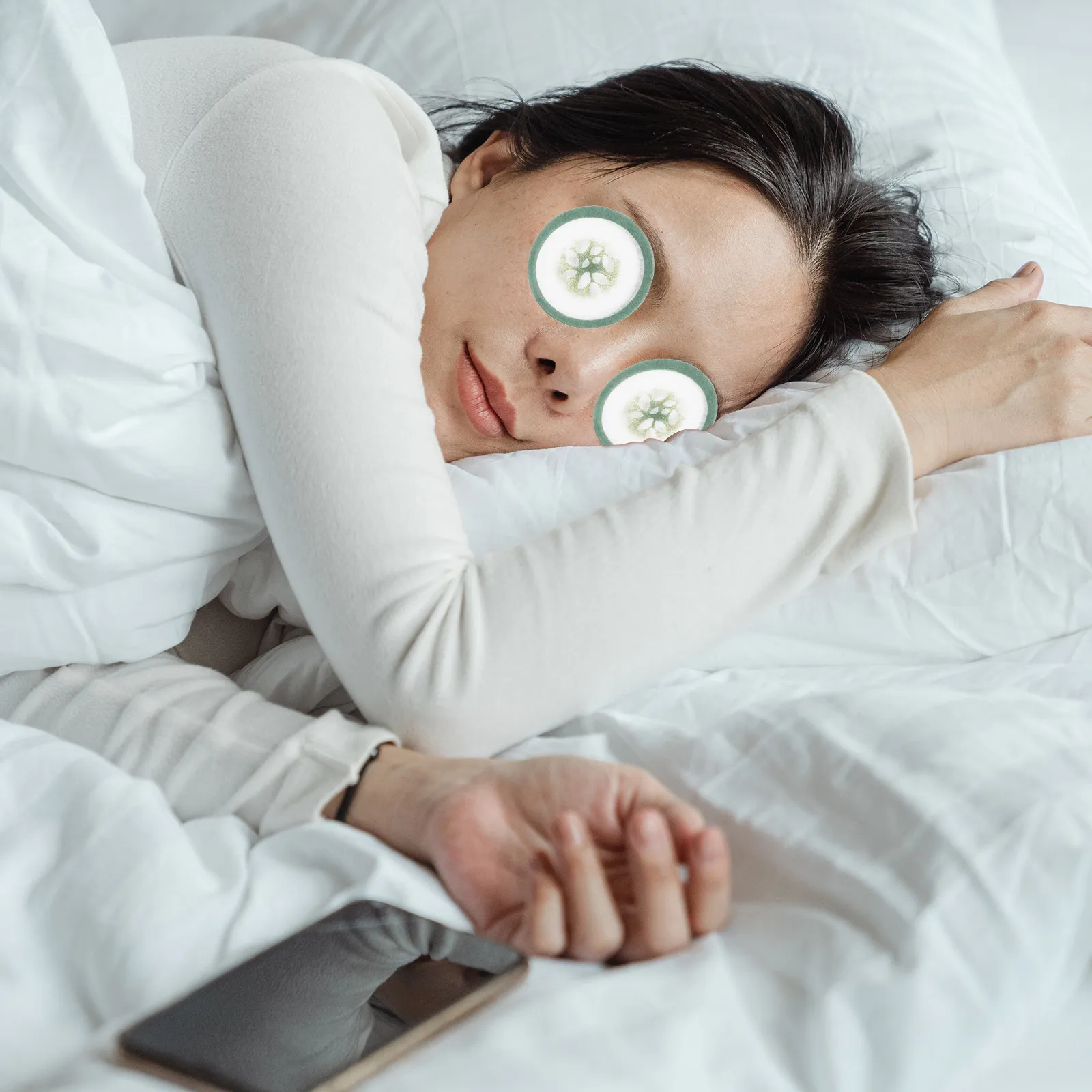 

100 шт. Нетканые одноразовые патчи для глаз с экстрактом огурца, успокаивающие, омолаживающие, для устранения темных кругов под глазами