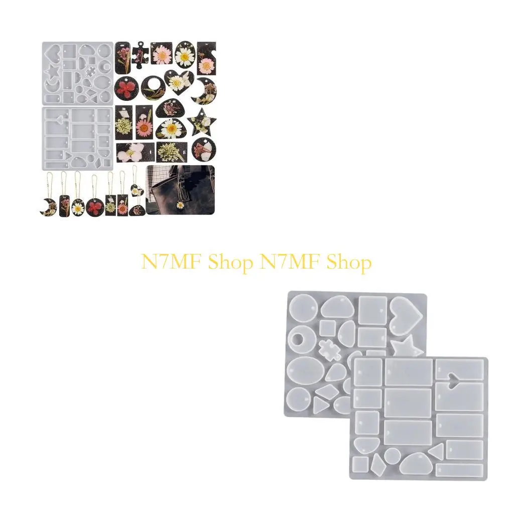

N7MF Серьга Силиконовая плесень DIY смола литья плесень Геометрический подвеска
