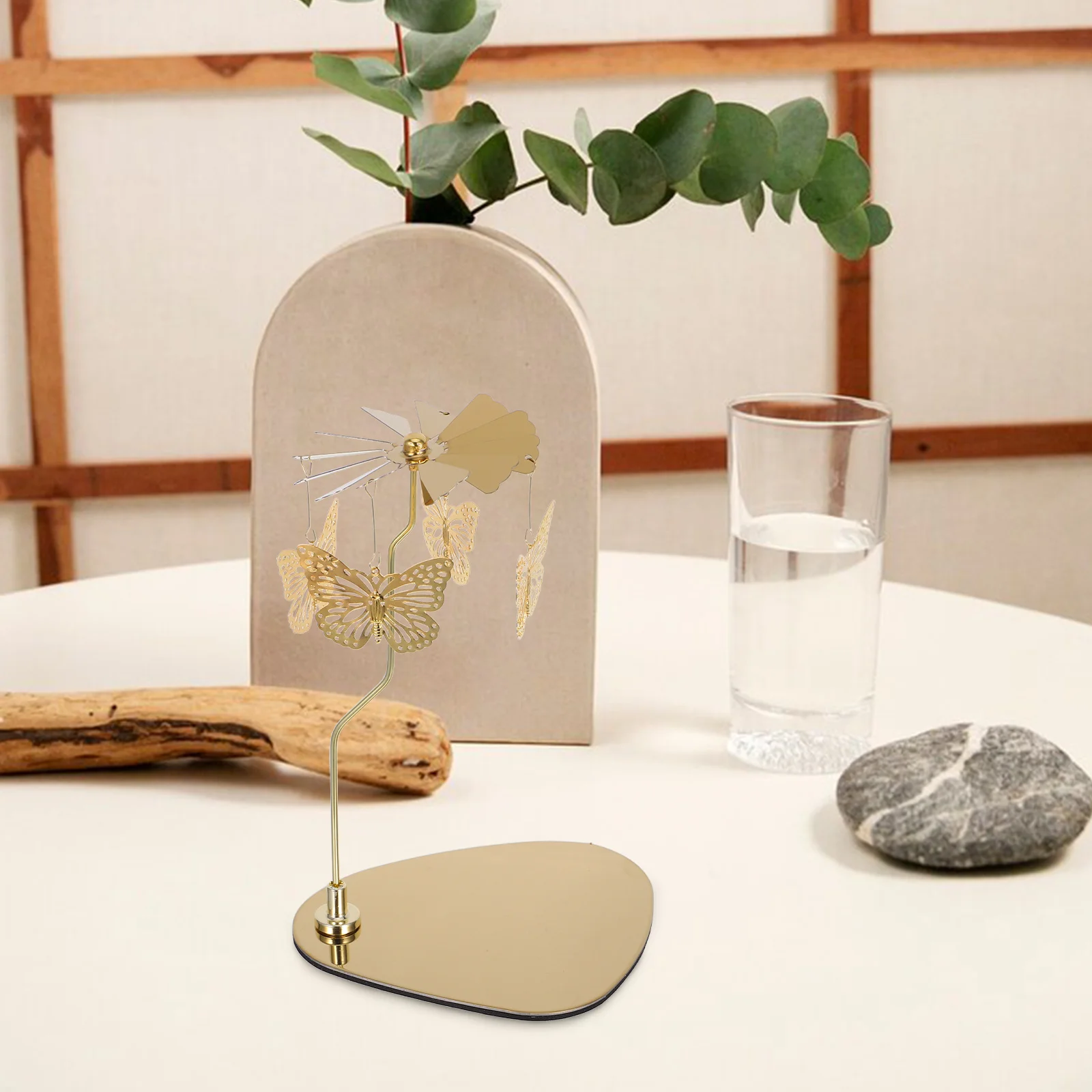 

Gold Rotating Holder Butterfly Rotating Tea Light Candlestick Romantic Wedding Christmas Scandinavian Decor Centerpiece