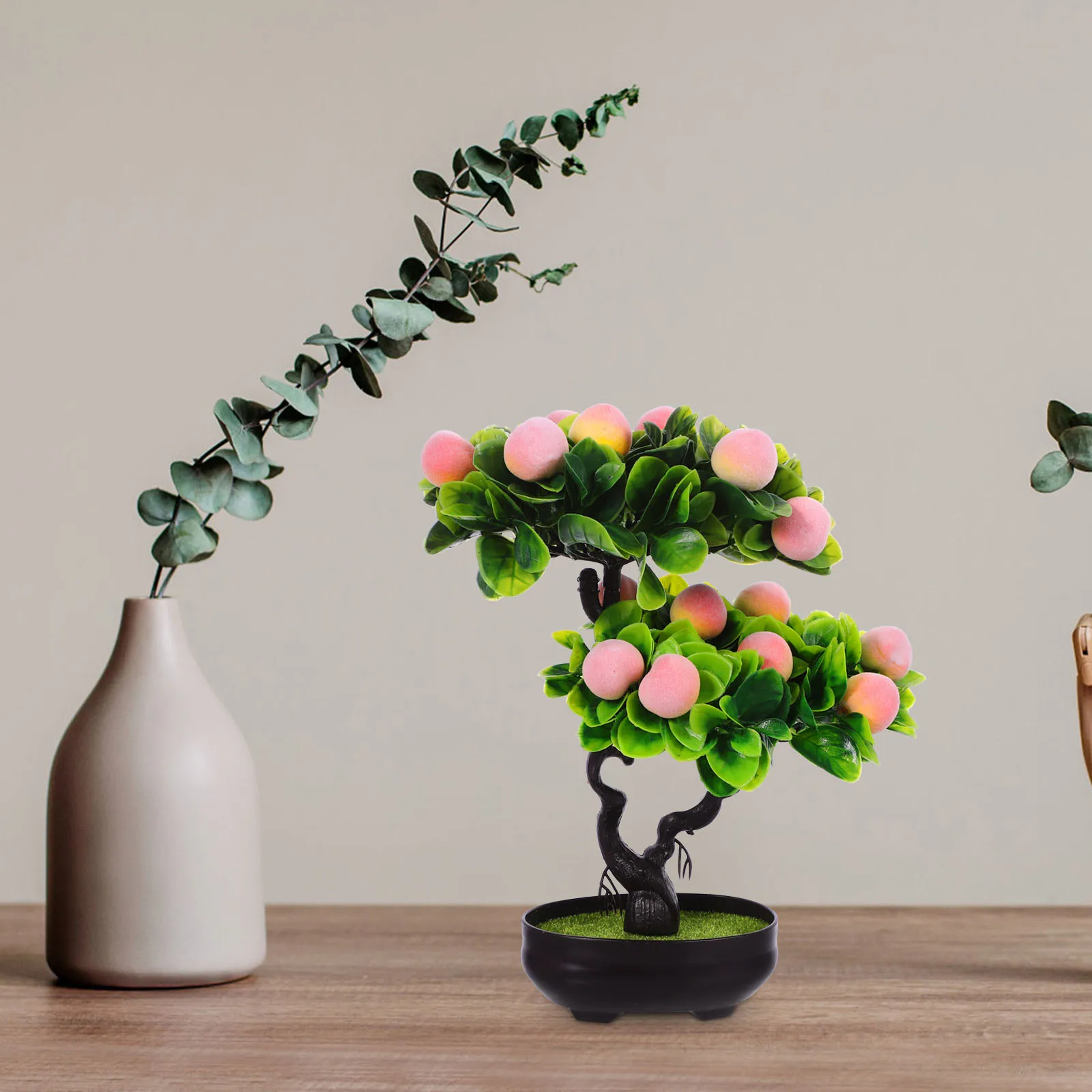 

Artificial Fruit Tree Potted Plant Home Decor Realistic Bonsai Simulation Lemon Faux Flower Non Fading Artificial Greenery