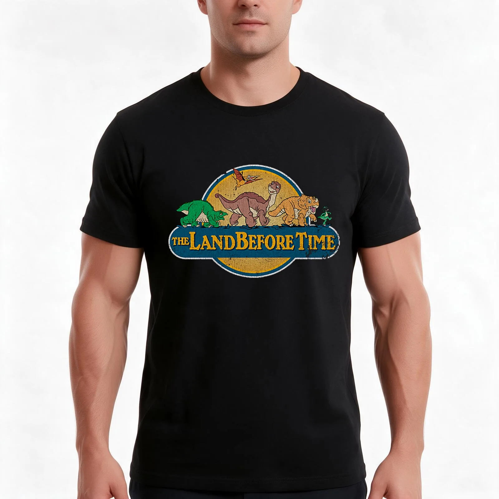 Vintage The Land Before time T-Shirt, Summer Casual Cotton Tee, Oversized Streetwear Tops, Vintage Graphic Print, 100% Cotton