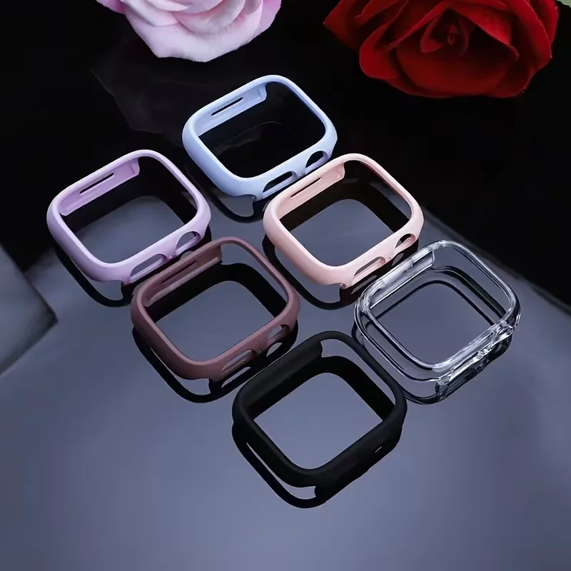 Matte Hard Pc Bumper Case For Apple Watch 12 11 10 42mm 46mm Cover No Screen Protector iWatch Series 7 8 9 41mm 45mm Accessories